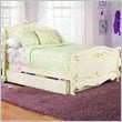 ADD TO YOUR SET: Lea Jessica McLintock Romance Kids Sleigh Bed in Antique White Finish