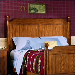 Lea Jackson Creek Full Poster Headboard in Distressed Medium Brown Oak Finish