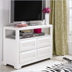 Lea Elite Reflections Kids Media Chest in Aspen White Finish
