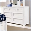 ADD TO YOUR SET: Lea Elite Reflections Kids 7 Drawer Double Dresser in Aspen White Finish