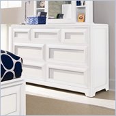 Lea Elite Reflections Kids 7 Drawer Double Dresser in Aspen White Finish