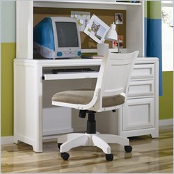 Lea Elite Reflections Kids Student Wood Computer Desk in Aspen White
