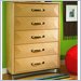 Lea iRoom Kids 5 Drawer Chest in Clear Natural Finish