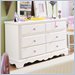 Lea Spring Garden Double Dresser in White