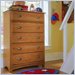 Lea Austin 5 Drawer Chest in Medium Oak Finish
