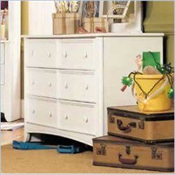 Lea Getaway 6 Drawer Double Dresser in White