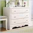 ADD TO YOUR SET: Lea Spring Garden Kids 3 Drawer Single Dresser in Clean White Finish