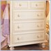 Lea Carolina Retreat White 4 Drawer Wood Chest with 4 Pegs