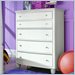 Lea Elation Kids 5 Drawer Chest in Off-White Finish