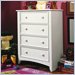 Lea Getaway Kids 4 Drawer Chest in White Finish