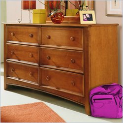 Lea My Place 6 Drawer Double Dresser in Maple