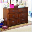 ADD TO YOUR SET: Lea Deer Run 6 Drawer Double Dresser in Brown Cherry