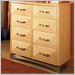 Lea iRoom Bureau Double Dresser in Natural Maple