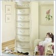 ADD TO YOUR SET: Lea Jessica McClintock Romance Kids 7 Drawer Semainier Lingerie Chest in Antique White Finish