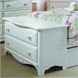 Lea Haley 2 Drawer Footboard Single Dresser in White Finish