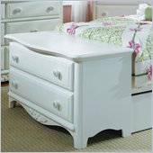 Lea Haley 2 Drawer Footboard Single Dresser in White Finish