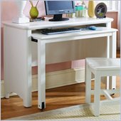 Lea Haley Kids Wood Top Student Desk in White Finish