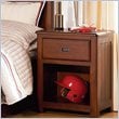ADD TO YOUR SET: Lea Dillon 1 Drawer Nightstand in Distressed Brown Cherry Finish
