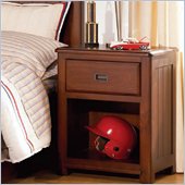 Lea Dillon 1 Drawer Nightstand in Distressed Brown Cherry Finish