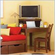 ADD TO YOUR SET: Lea Dillon Wood Top Corner Unit in Distressed Brown Cherry Finish