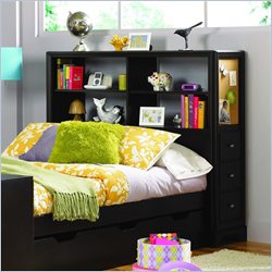 Lea Midtown Storage Headboard in Dark Cherry Finish-Twin