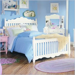 Lea Spring Garden Twin Slat Bed-White