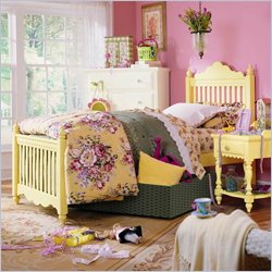 Lea Spring Garden Full Slat Bed-Pink