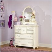 Lea Jessica McClintock Romance 7 Drawer Single Dresser and Mirror Set