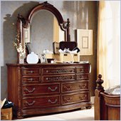 Lea Jessica McClintock Heirloom 7 Drawer Double Dresser and Mirror Set