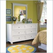 Lea My Style 6 Drawer Double Dresser and Verticle Mirror Set