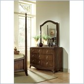 Lea Elite Rhapsody Wood Dresser and Landscape Mirror Set in Cherry