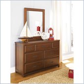 Lea Dillon 7 Drawer Double Dresser and Vertical Mirror Set
