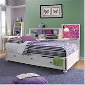 Lea Elite Zoe Storage Platform Bed in White with Slate Pack