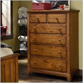 Lea Elite Logan County Drawer Chest in Burnished Pine