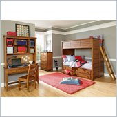 Lea Elite Logan County Bunk Bed in Burnished Pine