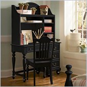 Lea Elite Retreat Desk with Hutch in Black