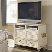 Lea Elite Retreat Sliding Door Media in Antique White