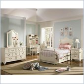 Lea Elite Retreat Panel Bed in Antique White