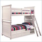 Lea Elite Hannah Bunk Bed with Storage in White