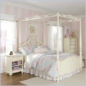 Lea Jessica Mcclintock Romance Canopy Bed 3 Piece Bedroom Set