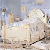Lea Jessica McClintock Romance Kids Twin Panel Bed in Antique White Finish