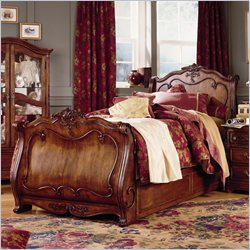 Lea Jessica McClintock Heirloom Kids Sleigh Bed in Dark Cherry