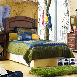 Lea Deer Run Kids Panel Bed in Brown Cherry Finish