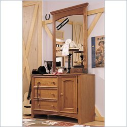 Lea My Place Door Dresser with Vertical Mirror