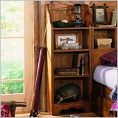 Lea Jackson Creek 3 Shelf Bunching Wood Bookcase in Medium Oak