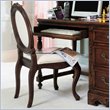 ADD TO YOUR SET: Lea Jessica McClintock Heirloom Upholstered Desk Chair with Cream Fabric and Dark Cherry Wood Finish