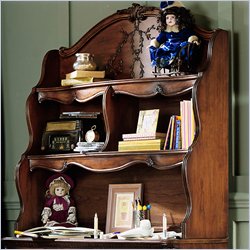 Lea Jessica McClintock Heirloom Large 2 Shelf Student Desk Hutch with Dark Cherry Wood Finish