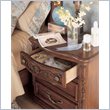 ADD TO YOUR SET: Lea Jessica McClintock Heirloom 3 Drawer Nightstand with Dark Cherry Wood Finish