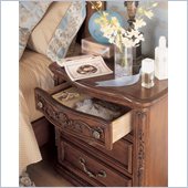 Lea Jessica McClintock Heirloom 3 Drawer Nightstand with Dark Cherry Wood Finish
