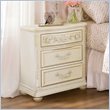 ADD TO YOUR SET: Lea Jessica McClintock Romance 3 Drawer Nightstand with Antique White Wood Finish